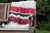 Blanket "Toscana" striped red bordeaux black