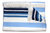 Blanket "Blavand" blue striped