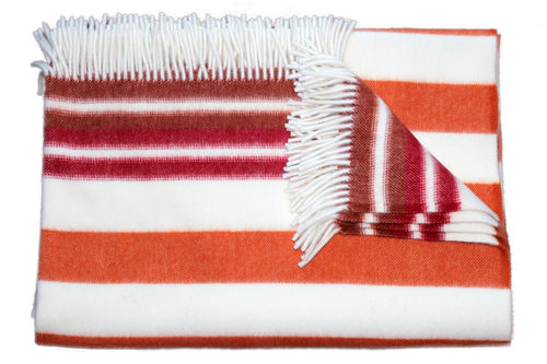 Blanket "Blavand" orange striped